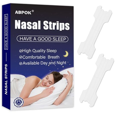 Nasal Strips Nose Strips for Breathing Breathe Easy Stop Snoring Help Sleeping -Invisible and Transparent Nose Strips(66mm*19mm)(50Count)