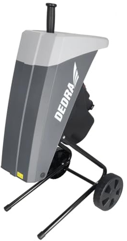 Gartenhäcksler DEDRA 2500W, Aststärke bis 45mm, große 65L Auffangbeutel, Transporträder, Zerkleinerer und Kompostmühlen - größere Stärke und Wirksamkeit der Kilometerleistung, große Zeitersparnis