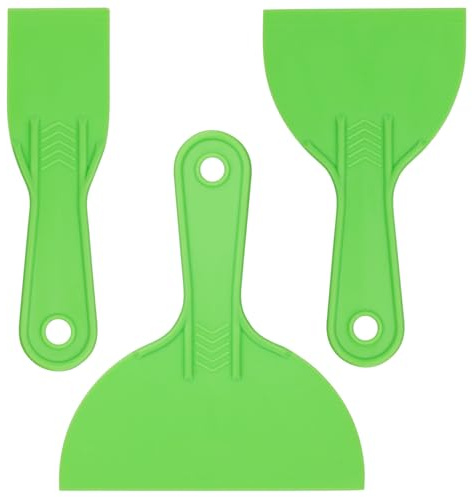 Plastic Putty Knife Set, 3 Pack 2, 4, 6 Flexible Scrapers