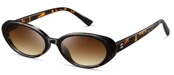 Kimorn Gafas de sol ovaladas para hombre y mujer - Pequeñas gafas de sol ovaladas - Estilo vintage de los años 90