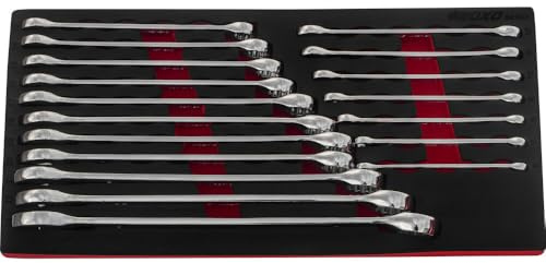 BOXO Combination Spanner Set 18 Piece 6-24mm 15° Offset Jaw in EVA Foam BX7003