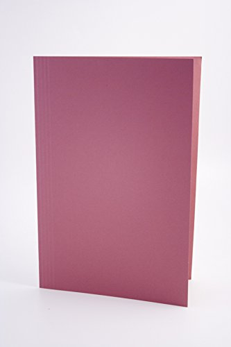 Exacompta - Ref FS250-PNKZ - Guildhall - Square Cut Folder, 250gsm Medium Weight Manilla, 349 x 242mm, A4 & Foolscap, Approx. 100 Sheets, Blue Angel Certified - Pink, Pack of 100