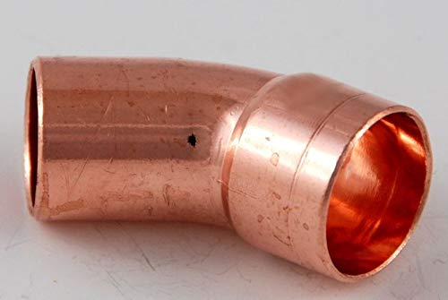 10x Kupferfitting Bogen 18 mm 45 Grad 5040 i/a Lötfitting copper fitting CU