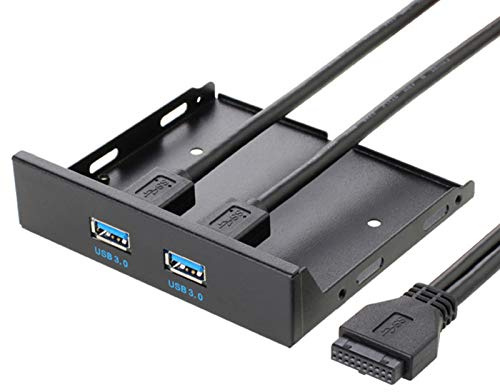 Excelity 2 Ports USB 3.0 Front Panel Floppy Disk Bay 20 Pin Hub Bracket