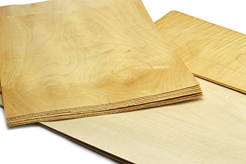 15-17 Furniere in der Holzart Ahorn, Gesamtmenge: 0,8qm; Furnier geeignet für: Modellbau, Ausbesserungsarbeiten, Fotografie, Geschenk- o. Verkaufsverpackung, Restauration, Bastelset Intarsien Schmuck