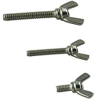 Tornillos de mariposa M8 x 35 mm (10 unidades) – Acero inoxidable VA A2 V2A – Tornillos de ala inoxidable – América Forma similar a DIN 316 | AGBERG