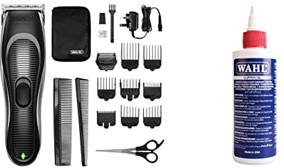 WAHL Bald and Buzz Cut Hair Clipper, Men's Head Shaver, Short Haircuts, Close Cutting Clippers, Black & Clipper Oil, Blade Oil for Hair Clippers, Beard Trimmers and Shavers, Lubricating Oils,118.3 ml