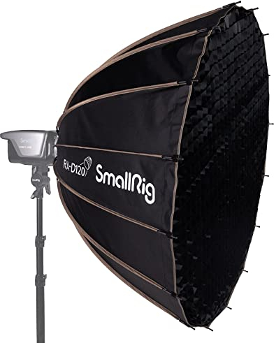 SMALLRIG Parabolic Softbox, Softbox Quick Release 47,2 Zoll / 120 cm, kompatibel mit SmallRig RC 350D / RC 350B / RC 450D und Anderen Bowens Mount Light - 4140