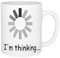 Satiskid I_m Thinking... Mug en céramique à changement de couleur avec slogan sarcastique amusant pour collègues de travail Cadeau humoristique pour amis Cadeau d'anniversaire pour amis Tasse à café