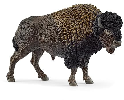 schleich WILD Life | Bison 14879 | detailgetreue Tierfiguren | Zoo Spielzeug & Lernspielzeug | tolles Geschenk für Jungen und Mädchen | Deko für Geburtstag | Spielfigur ab 3 Jahren | 13 x 4 x 8 cm