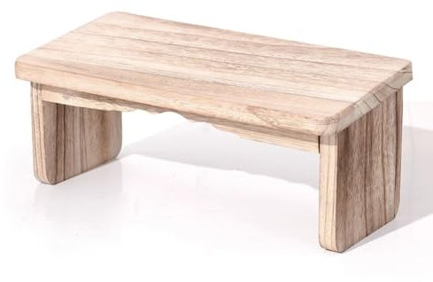 UPWONEC Vikbar meditationspall, meditationspall i massivt trä, bönepall, knäpall för te, knäpall, meditationspall, knäpall
