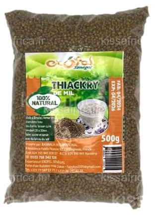 Thiakry de Mil 400g – Semoule de Mil pour Dégué – Dessert Africain Sénégalais & Sahélien – Préparation Traditionnelle Lait Caillé – 100% Naturel