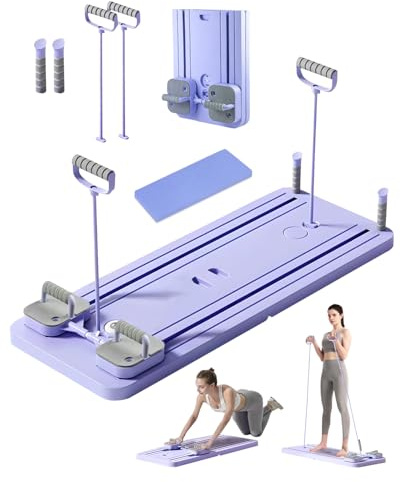 Tabla de Pilates, Pilates Board, Diseño de Ejercicio Preciso, Tabla Pilates Multifuncional con Función de Conteo Inteligente, Pilates Reformer Set Adecuado para Entrenamiento de Hombres y Mujeres