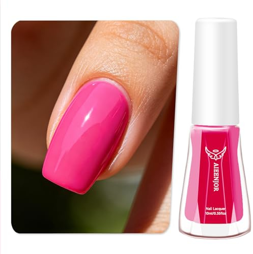 Aieenjor Nagellack Baby Noen Pink, 10ml, Glänzend Schnelltrocknend, Langanhaltend, für DIY Nail Art Maniküre