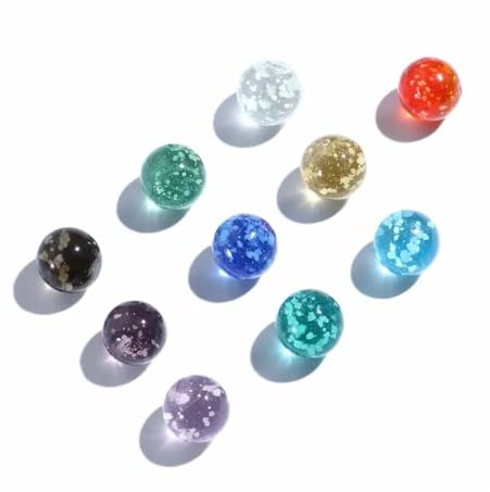 WUSJCOF 10 Stück Glasmurmeln Leuchtmurmeln Glow-in-the-Dark für Kinder Murmelspiel Marmorbahn-Spiel Heimdekoration (16mm) (Bunt & Leuchtend)