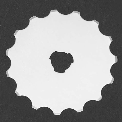 YDuupxe Cuchilla de Corte Rotativa de 45 Mm, Cuchillas de Repuesto con Borde de Ganchillo de Acero de Alta Velocidad, 5 Piezas para Tela, Cuero, Corte de Papel, Acolchado, Costura, Patchwork,