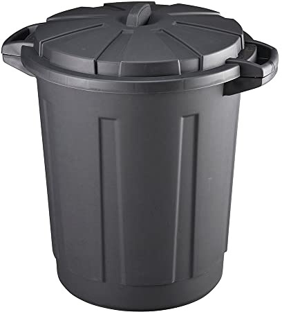 Mondex - Poubelle immeuble 80 LT (noire) (dim. 61x61x61cm)