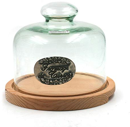 Plateau à Fromage en Bois avec sa Cloche en Verre