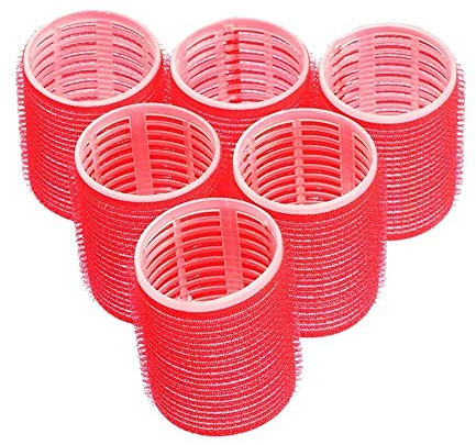 Uteruik Big Self Grip Hair Rollers Cling DIY Bigoudis 4.5cm, 6pcs (PW- # 30)