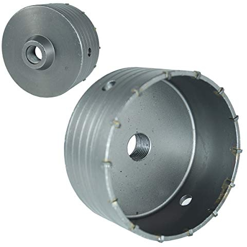 Topolenashop Fresa a Tazza 150mm per Muratura in Carburo di Tungsteno o Diamante Punta per Trapano con Foro Filettato M22 Ideale per Cemento, Mattoni, Pietra, Calcestruzzo e Carotaggio