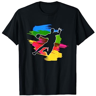 Joueur de handball cool avec balle en résine. T-Shirt