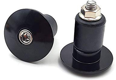 ONIPAX 2pcs Handle Bar End Plugs (Black/Red/Gold/Blue) (Black)