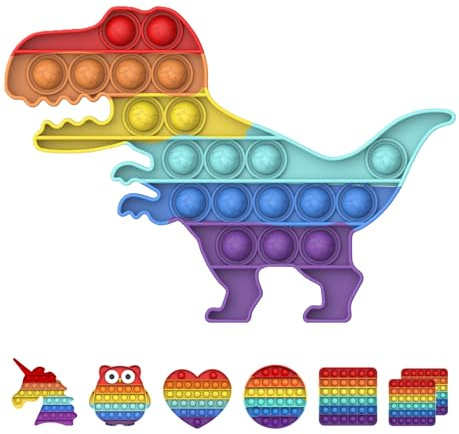 BDwing Silicona Sensorial Fidget Juguete, Push Bubble Sensory Toy Empujar Pop Burbuja Sensorial Fidget Autismo Necesidades Especiales Aliviador estrés Juguetes Educativos para Niños Adultos