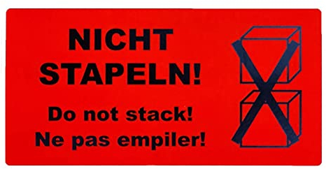 50 Aufkleber Etikett Versandaufkleber Nicht stapeln