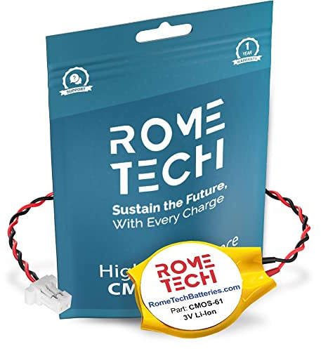 Rome Tech CR2016 CMOS Battery for Lenovo ThinkPad L13 Yoga (Type 20R5, 20R6) - 5B10S73571 - BIOS RTC 3V CR 2016 CMOS Battery with 2 Pin 2 Wire Cable