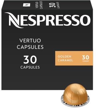 Nespresso Vertuo, Golden Caramel, Medium Roast, 30-Count Coffee Pods