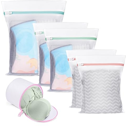 flintronic Wäschenetz für Waschmaschine, Wäschenetz Wäschesack BH Wäschetasche Wäschebeutel Laundry Bag Haltbar Maschinenwaschbeutel für Bluse, Schuhe, BH, Unterwäsche, Babykleidung, Wash Bag - 6-Set