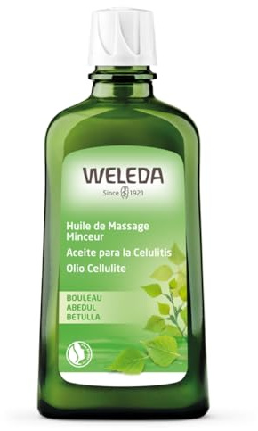 Weleda Cellulite-Birkenöl, Cellulite-Behandlung auf Basis von Bio-Birkenblättern für sichtbar glattere und geschmeidigere Haut (1 x 200 ml)