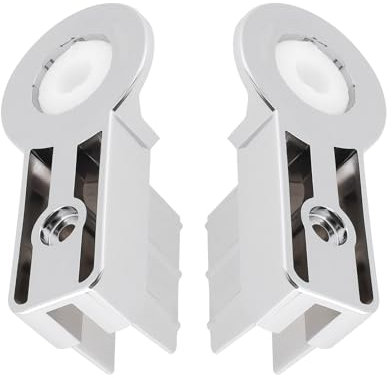 Briny River 1 Set Bath Screen Hinges Brackets Shower Screen Hinges ABS Chrome Plating Bathroom Shower Brackets Shower Bath Screen Set