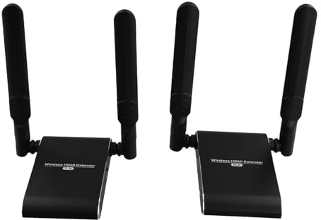 Vocdikficy Trasmettitore e Ricevitore Extender Wireless 4K 150 M Compatibile Supporto Video HD 4K per CCTV PC TV Satellitare Spina UE