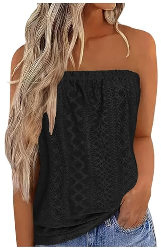 Camiseta Tirantes Mujer Verano Camisetas Tops Elástica de Punto Acanalado Casual Holgado Tank Camisola Ajuste Elegante Cómoda Camisa Blusa Playa Informal