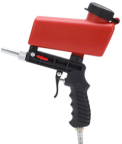 Klanata Pistola Sabbiatrice Pneumatica Portatile 90 PSI 1/4 Pollice Kit Sabbiatura con Serbatoio Acciaio al Carbonio per Compressore d'Aria Rimozione Ruggine Vernice