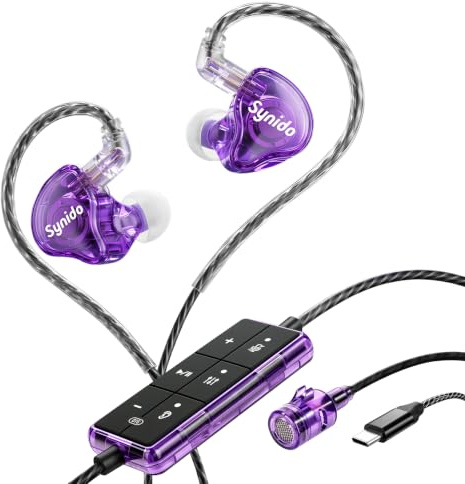 Sound Card Karaoke Headset with Mic, in-Ear Monitor Livestreaming Headphone | BT Accompaniment, Noise Reduction Mic, 4 Sound Modes, 24Bit/48 kHz, for Smartphone, Tablet & PC, Singing Live Streaming