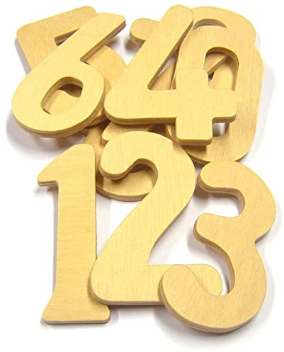 Major Brushes Wooden Template Stencil Numbers - Set of 10