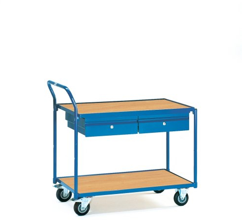 fetra 2622 Tischwagen, 2 Etagen mit Schubladen, 300 kg