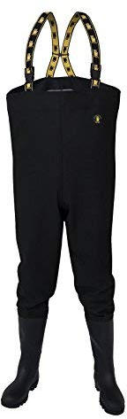 PROS/Lucky Ducky Wathose Standard SCHWARZ Anglerhose Fischerhose Teichhose Hochwasserhose (42 EU - (27,4 cm))