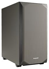 be quiet! Pure Base 500 Metallic Gray Case PC con 2 ventole Pure Wings 2 140mm, copertura superiore ottimizzata per silenzio e flusso d'aria, supporto radiatori fino a 360mm