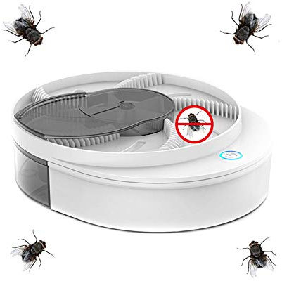 Automatisches Elektrisch Fliegenfänger Fliegenfallen Fliege Fanggerät mit Köder Nahrungsmittel Insektenfalle Insektenschutz Moskito Wanzen für Zuhause Küche Restaurant