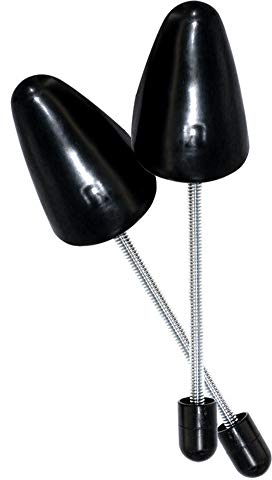 QUUPY 1Pairs Adjustable Length Adult Shoe Tree Stretcher Boot Holder Shaper Support Plastic Shoe Support Good Shape With Tension Spring Coil for Men Size（Black