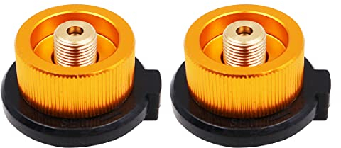 Namvo 2Pcs Gas Adapter Outdoor Hiking Camping Stove Adapter Convertor Stove Connection for Butane Canister to Screw Gas Cartridge