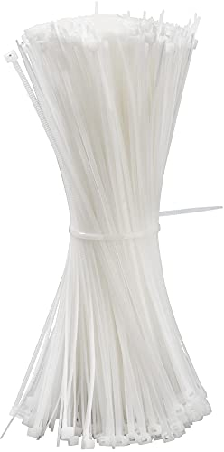 QIMEI-SHOP Kabelbinder Weiß 200 x 2,5mm Kabelbinder UV Beständig Hitzebeständig Zugfestigkeit 8KG für Kabelmanagement Gartenarbeit Werkstätten 500 Stück
