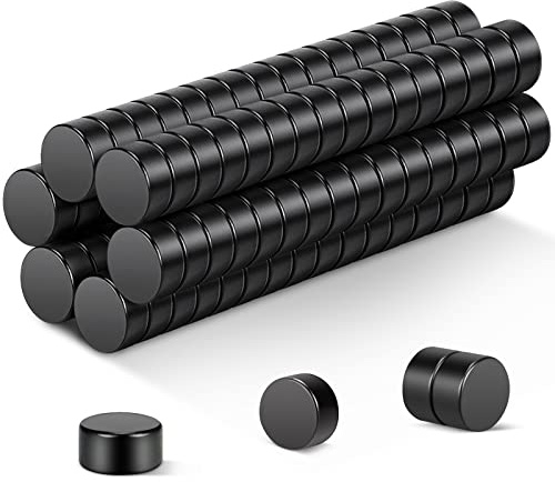 Wukong 100 Pezzi Black Magneti al neodimio, 5x3mm Piccole Calamita Extra Forti Mini Magnete per Frigo, Lavagne, Artigianato, Mappe, Decorazioni