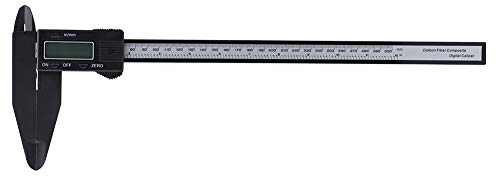 Calibrador Digital de Mandíbula Larga y Profunda Calibrador Digital de Mandíbula Larga Carbono 150Mm 300Mm Calibrador Electrónico Digital Regla de Carbono con Herramienta de (Pinza de carbono de