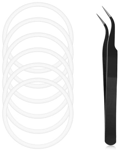 6 pcs Bottle Seals O Rings Water Bottle Gasket Replacement Silicone Lid Replacement with Tweezers for Wide Mouth Lid Water Bottles Leak Proof O Ring Seal Ring