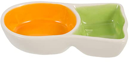 BELLIFFY Ciotola per Criceti e Porcellini D'india in Ceramica a Forma di Carota, Mangiatoia Sicura e Durevole per Piccoli Animali Domestici, Capiente e Facile da Pulire per Uso Quotidiano
