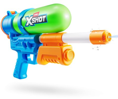 XSHOT Water Fast-Fill Retro Water Blaster by ZURU: Pistola ad acqua retrò con ricarica rapida, getto a 10 m, serbatoio 500 ml, per bambini 6+, divertente in giardino e piscina.